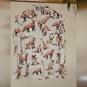 Express Portofino Fox Print Sz S